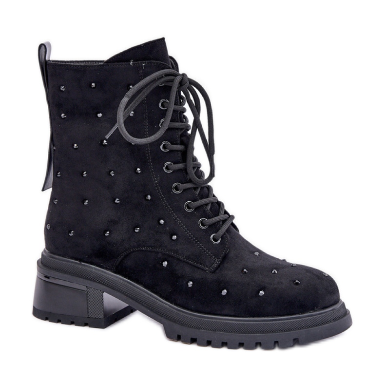 Women's Workers with Rhinestones MR880-017 black