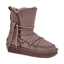 D.Franklin Women's Snow Boots with Fur DFSH375004 beige