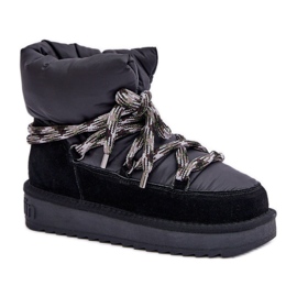 Fur-Lined Snow Boots D.Franklin DFSH375003 black and gray Fur-Lined Snow Boots D.Franklin DFSH375003 black and gray