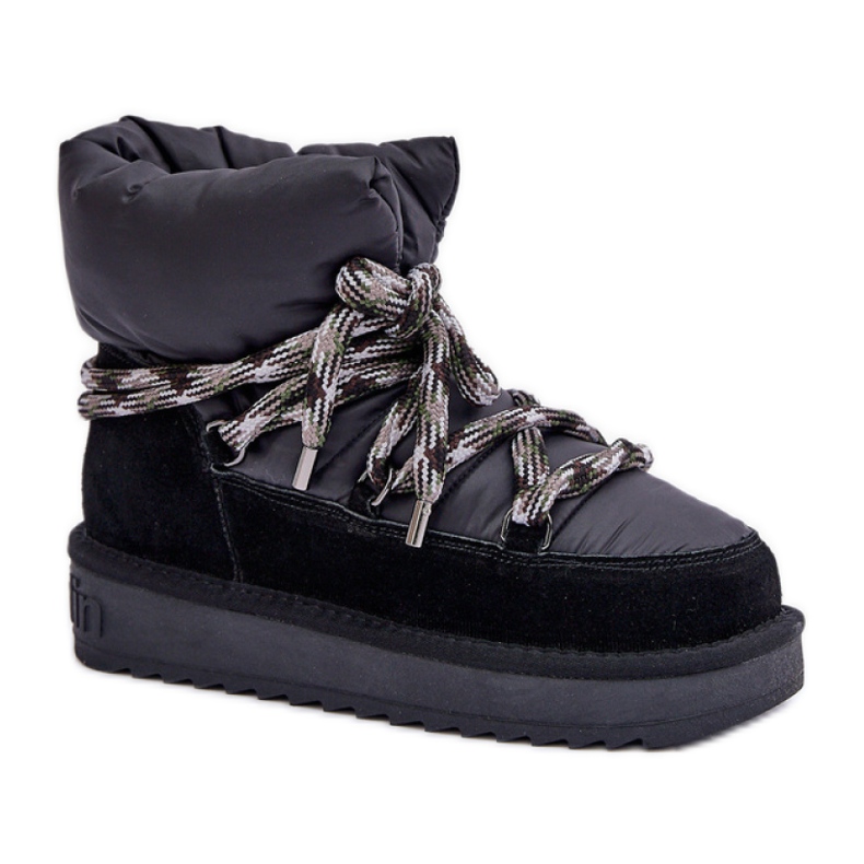 Fur-Lined Snow Boots D.Franklin DFSH375003 black and gray