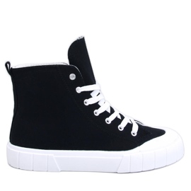 Black canvas sneakers