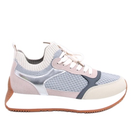 Women's gray sock sports shoes grey
