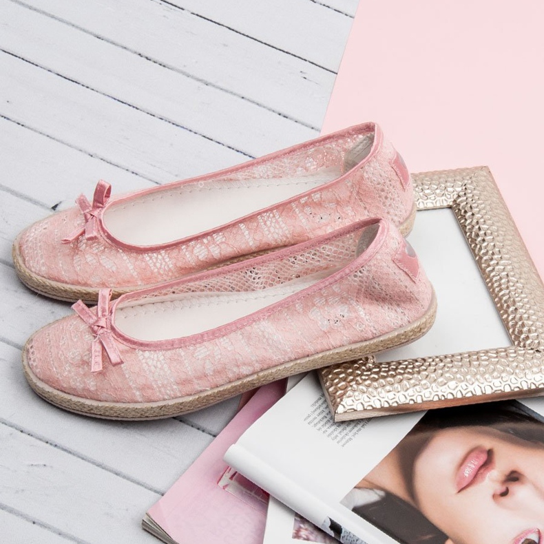 Balada Lace Ballerinas pink
