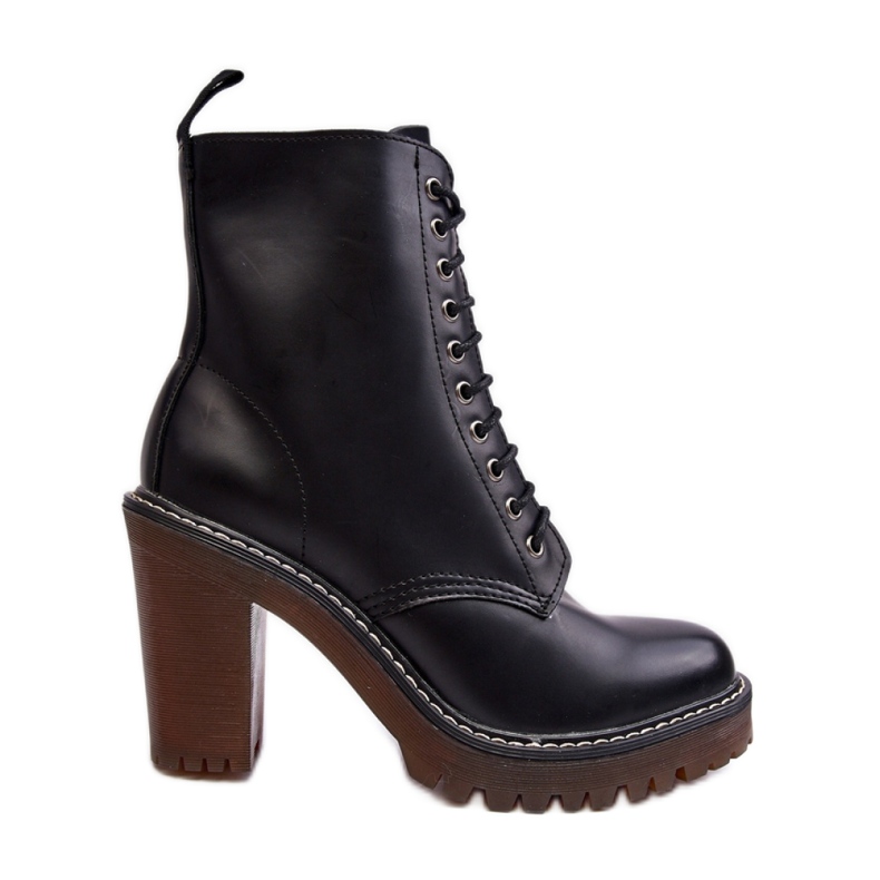 Women's high-heeled boots 5765 black