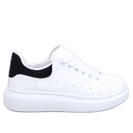 White and black platform sneakers White and black platform sneakers