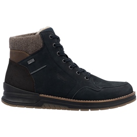 Rieker Leather waterproof men's insulated ankle boots, navy blue 32344-14 Rieker Leather waterproof men's insulated ankle boots, navy blue 32344-14