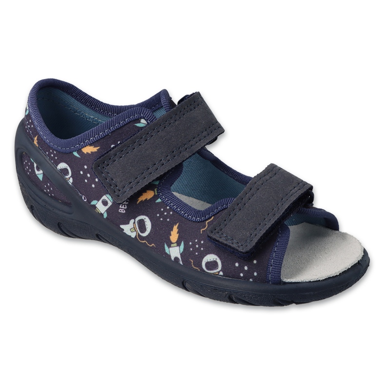Befado children's sandals with leather insert 064X004 navy blue Befado children's sandals with leather insert 064X004 navy blue