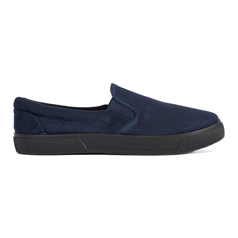 Blue navy blue slip-on sneakers