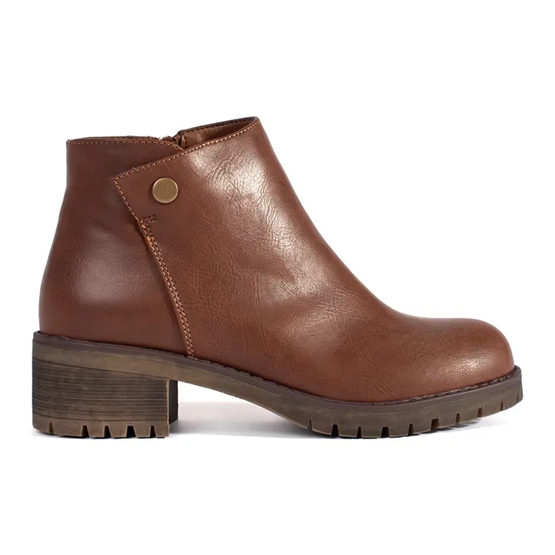 Brown, insulated boots made of eco-leather Brown, insulated boots made of eco-leather