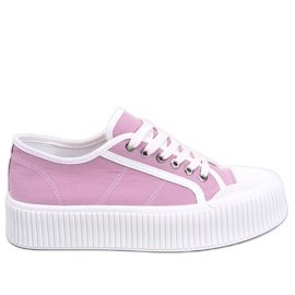 Women's purple platform sneakers violet
