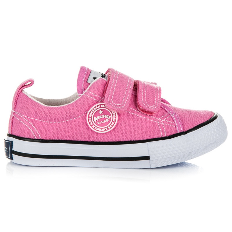 American Club Pink Velcro Sneakers