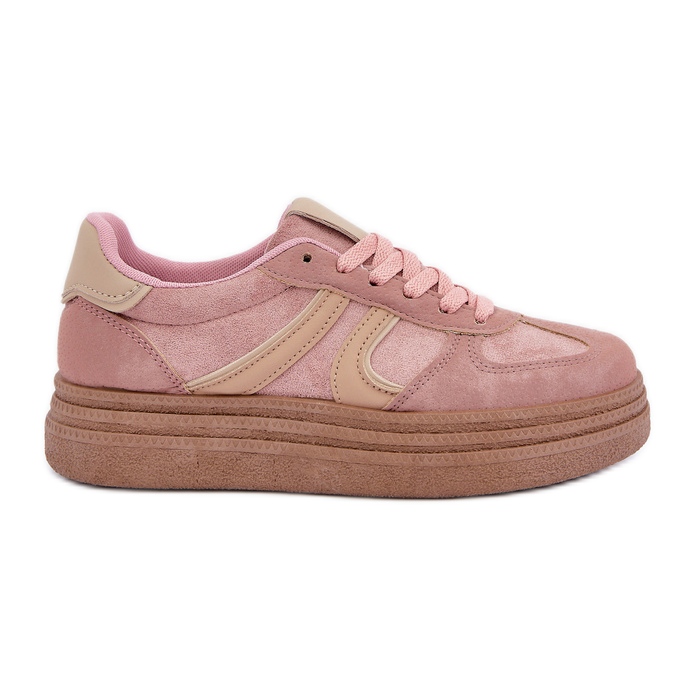 Women's Platform Sneakers, Pink Women's Platform Sneakers, Pink