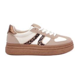 Women's Platform Sneakers, Beige