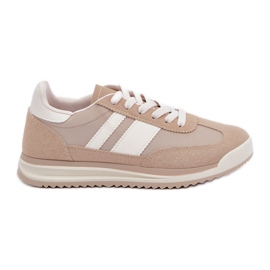 Women's Low Sneakers, Beige Sneakers