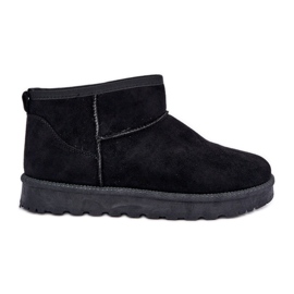 Women's Snow Boots Made of Eco Suede Black