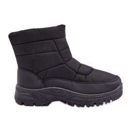 Men's Snow Boots With Zipper, Lined With Fur, Black Men's Snow Boots With Zipper, Lined With Fur, Black