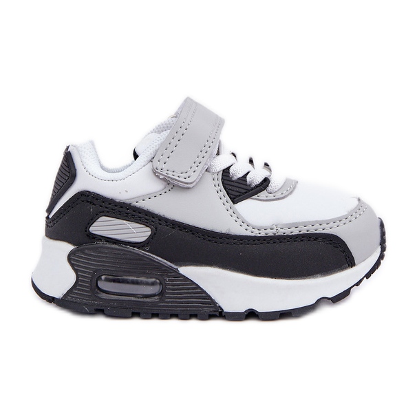 FR1 Children's Platform Sports Shoes, White and Black