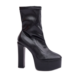 Black High Heels and Platform Ankle Boots Black High Heels and Platform Ankle Boots
