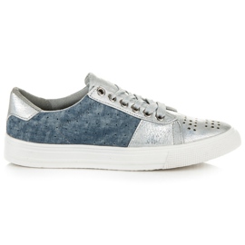 Kylie Lace-Up Sneakers grey blue Kylie Lace-Up Sneakers grey blue