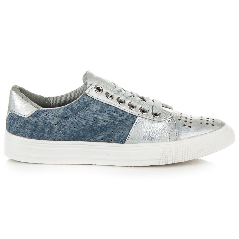 Kylie Lace-Up Sneakers grey blue