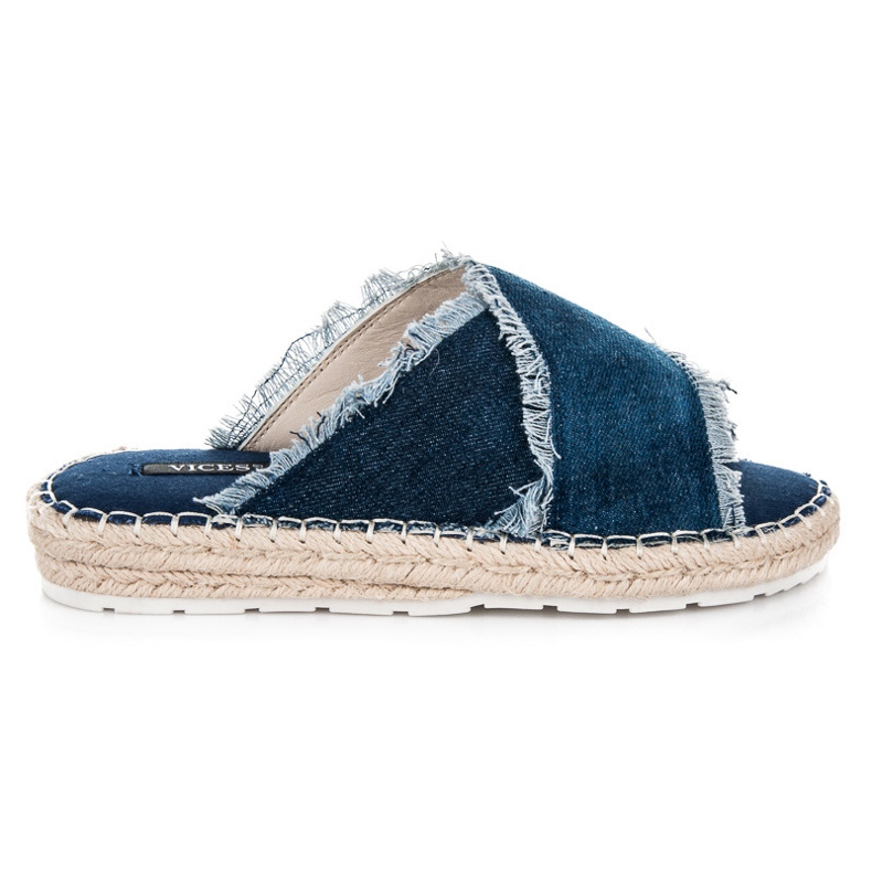 Vices Espadrilles denim slippers blue