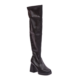Black women's boots with stable heels Black women's boots with stable heels