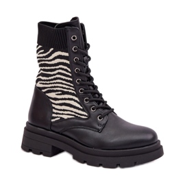 Women's black work boots