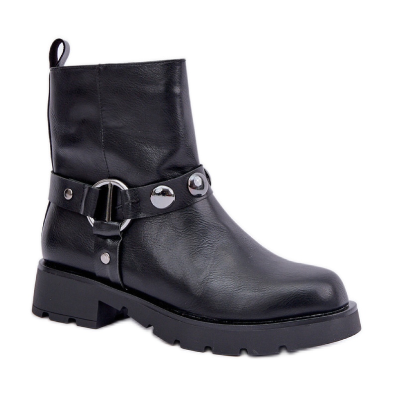 Black women's flat-heeled boots Black women's flat-heeled boots