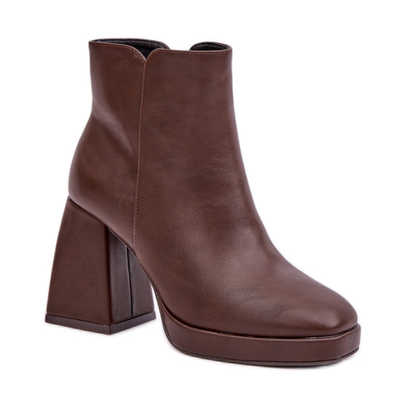 Brown women's ankle boots