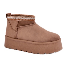 Snow boots Model Heslania HY877-2 Brown - Step in style Snow boots Model Heslania HY877-2 Brown - Step in style