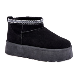 Snow boots Model Heslania HY877 Black - Step in style