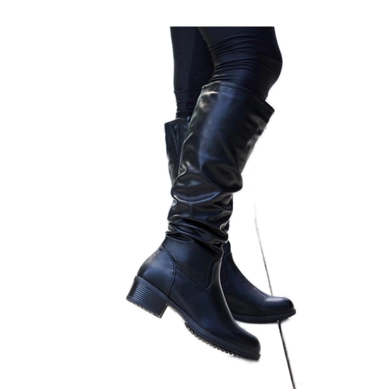 Black wrinkled Angelico boots - Solea