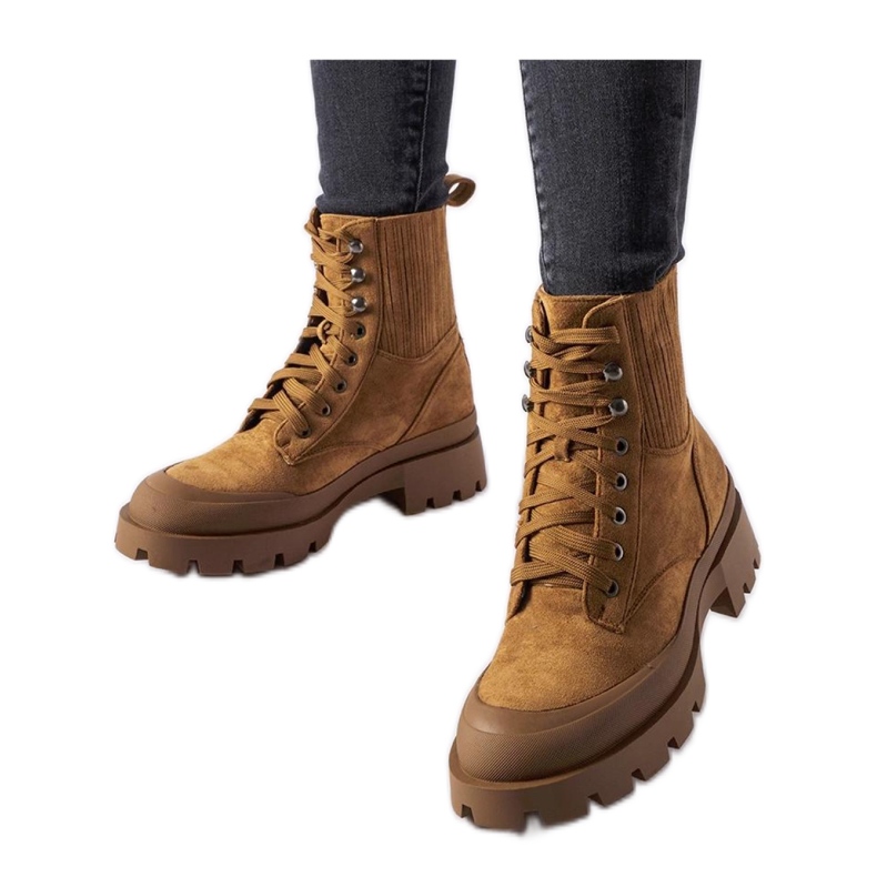 Brown eco-suede boots from Orson - Solea