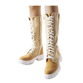 Beige fabric insulated Palmer boots - Solea