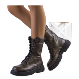 Green women's boots by Costel - Solea