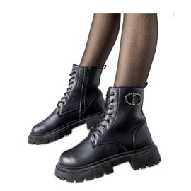 Black insulated boots with zircons from Broberg - Solea Black insulated boots with zircons from Broberg - Solea