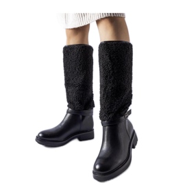 Black boots decorated with fur Plains - Solea