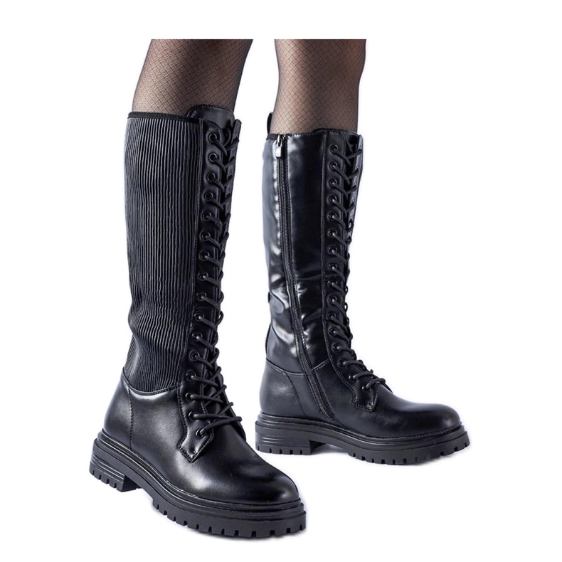 Black boots with elastic insert Windham - Solea