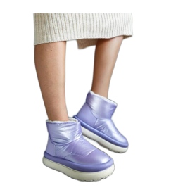 Purple warm platform snow boots