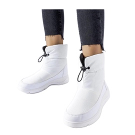 White women's insulated snow boots