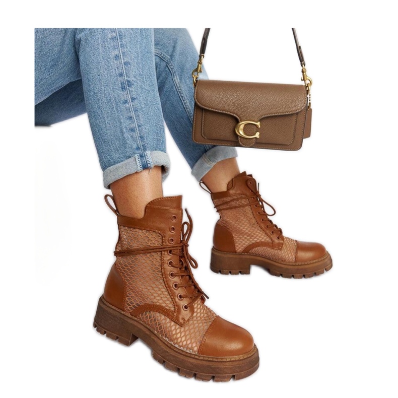 Brown transparent boots