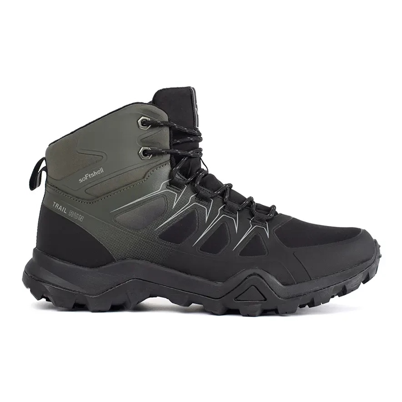 Vico Black and green high-top men's trekking shoes