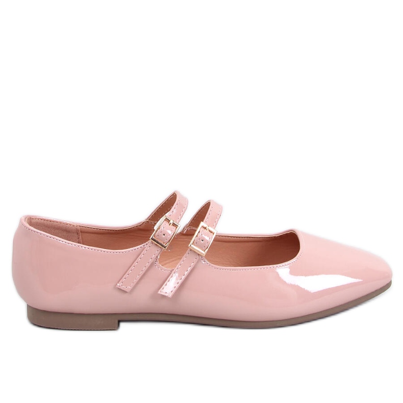 Patent Mary Jane Nude ballet flats pink