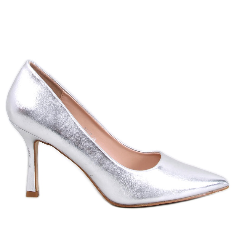 Silver women's high heels