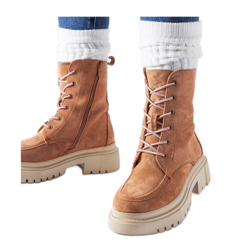 Boots with a massive Riel sole red