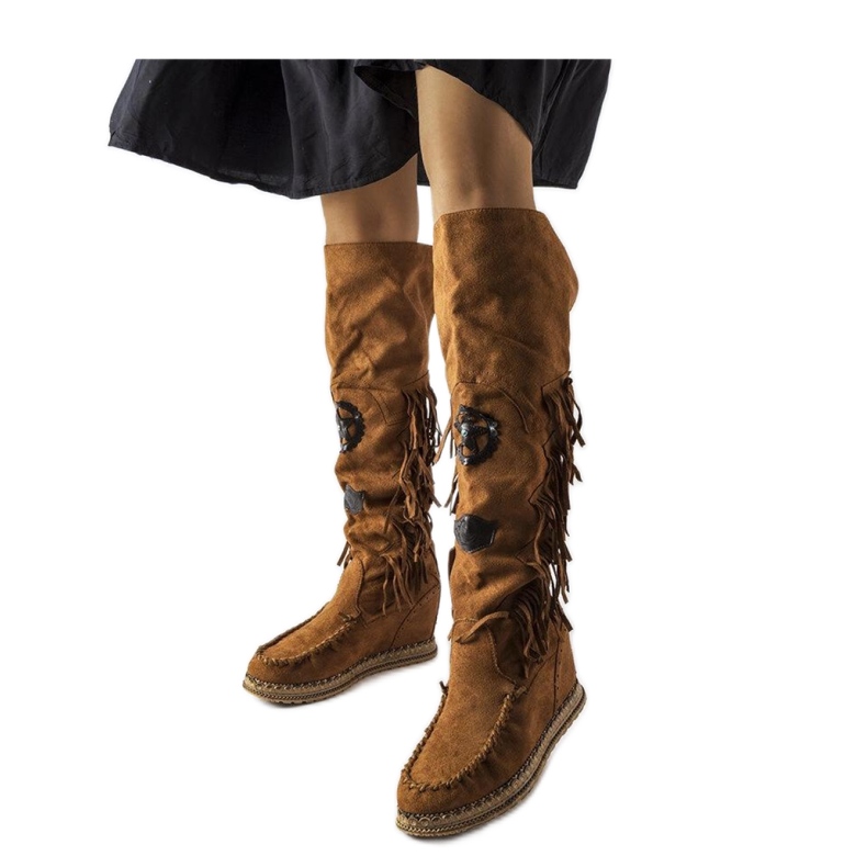 Brown wedge boots by Cascia - Solea