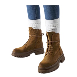 Brown boots with a worn toe from Vadnais - Solea