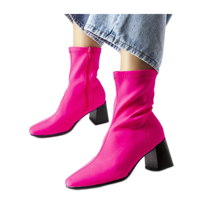 Pink satin ankle boots Laforgen - Solea