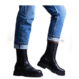 Black ankle boots with a belt Kevin - Solea