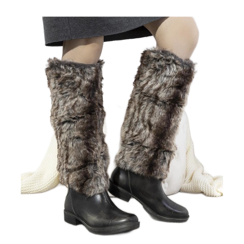Gray Wellington boots with fur Melgar - Solea grey